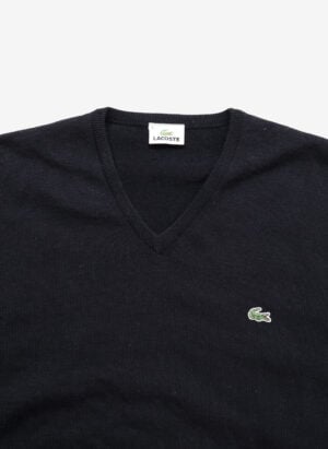 Lacoste Wollpullover V-Neck schwarz