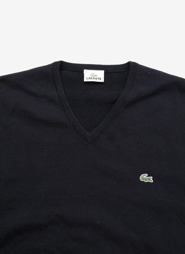 Lacoste Wollpullover V-Neck schwarz