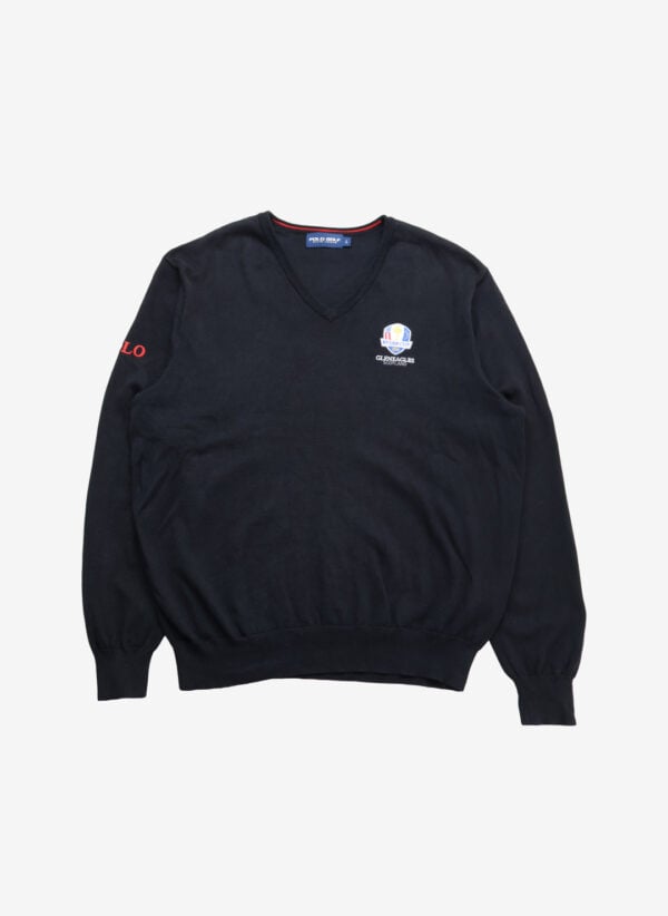 Polo Golf Ralph Lauren Ryder Cup 2014 Gleneagles V-Neck Strickpullover schwarz