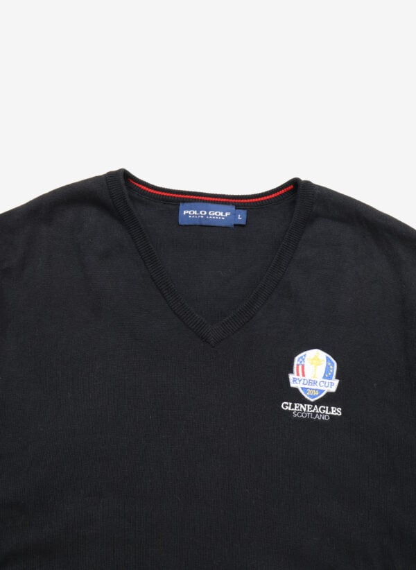 Polo Golf Ralph Lauren Ryder Cup 2014 Gleneagles V-Neck Strickpullover schwarz