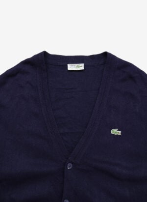 Vintage 80s Chemise Lacoste Cardigan navy
