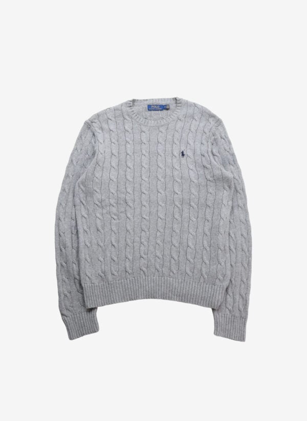 Polo Ralph Lauren Cable Strickpullover grau
