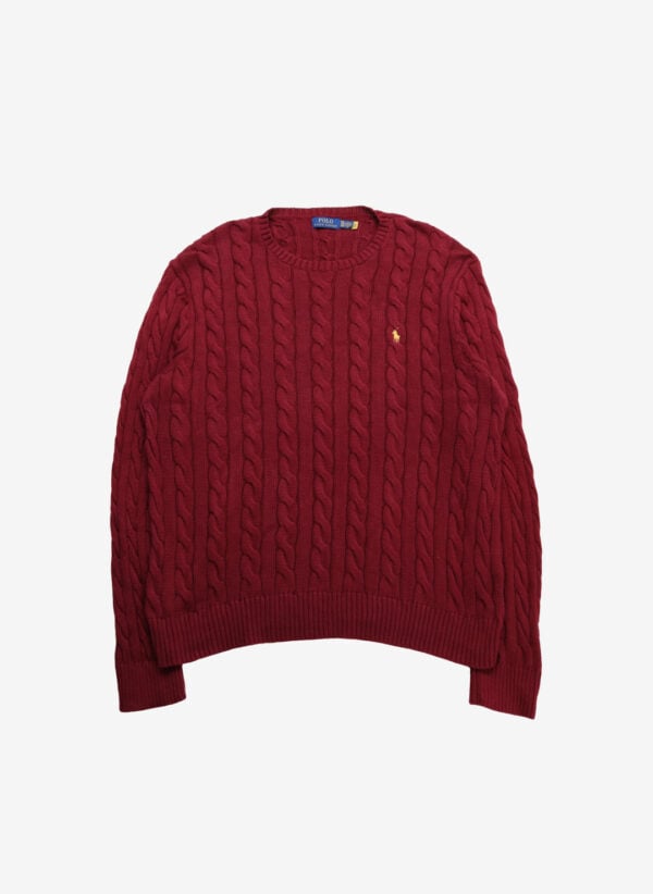 Polo Ralph Lauren Cable Strickpullover bordeaux