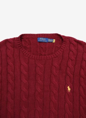 Polo Ralph Lauren Cable Strickpullover bordeaux