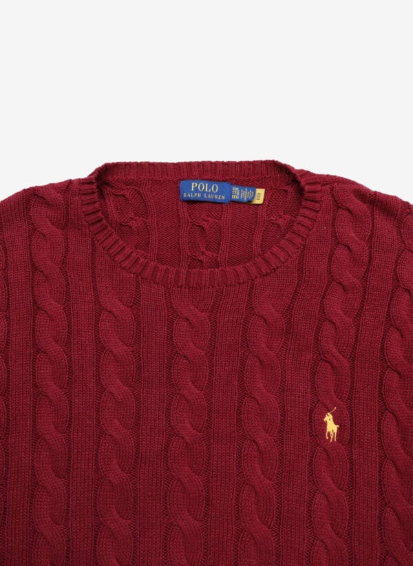 Polo Ralph Lauren Cable Strickpullover bordeaux