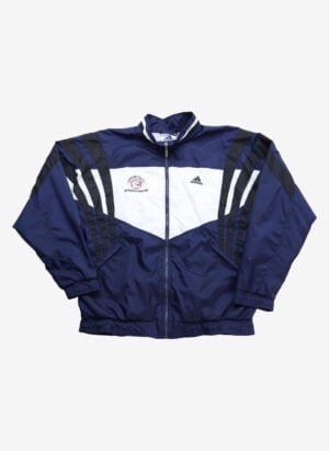 Vintage 90s Adidas Connecticut Women’s Soccer Trainingsjacke navy weiß