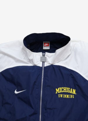 Vintage 90s Nike Team Sports Michigan Swimming Trackjacket navy weiß