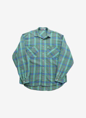 Vintage 80s Fila Flanellhemd grün kariert