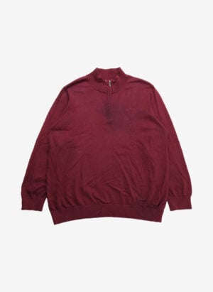 L.L.Bean Half-Zip Strickpullover bordeaux