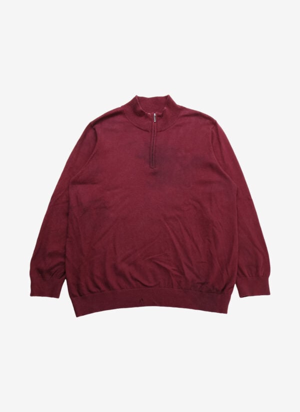 L.L.Bean Half-Zip Strickpullover bordeaux