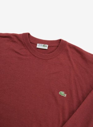 Vintage 80s Chemise Lacoste Wollpullover rot