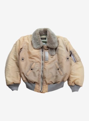 Vintage US Air Force B-15 Shearling Fliegerjacke beige