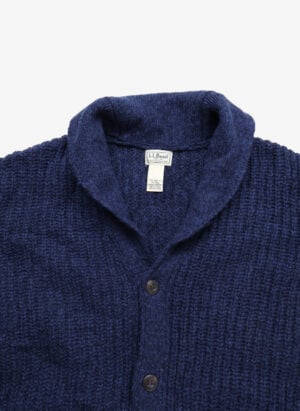 L.L.Bean Strickjacke Schalkragen Wolle navy
