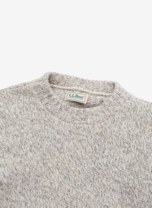 Vintage 80s L.L.Bean Wollpullover beige meliert