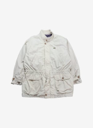 Vintage 90s Lacoste Feldjacke beige gefüttert