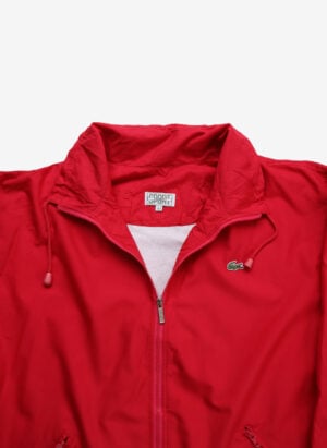 Vintage 90s Lacoste Sport Trainingsjacke rot
