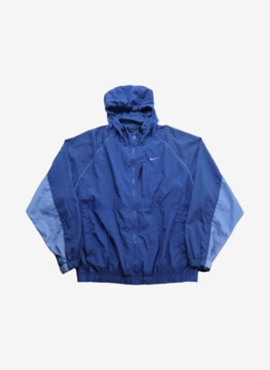 Vintage 90s Nike Windbreaker Kapuzenjacke blau