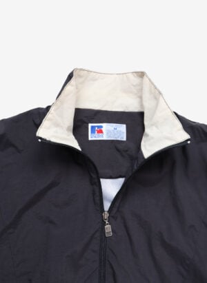 Vintage 90s Russell Athletic Trackjacket schwarz beige