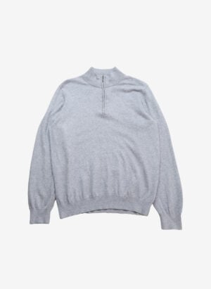L.L.Bean Strickpullover Half-Zip grau