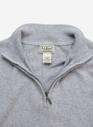 L.L.Bean Strickpullover Half-Zip grau