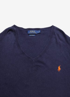 Polo Ralph Lauren V-Neck Pullover Pima Cotton navy