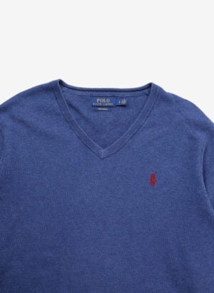 Polo Ralph Lauren V-Neck Strickpullover blau