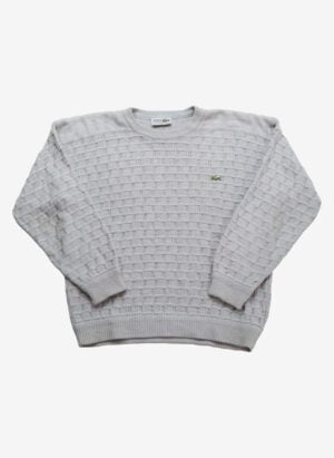 Vintage 80s Chemise Lacoste Strickpullover grau