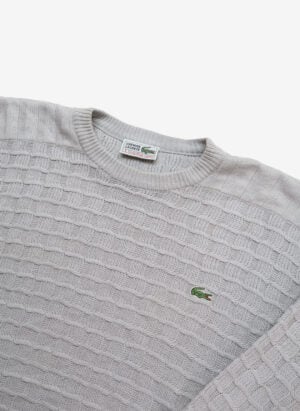 Vintage 80s Chemise Lacoste Strickpullover grau