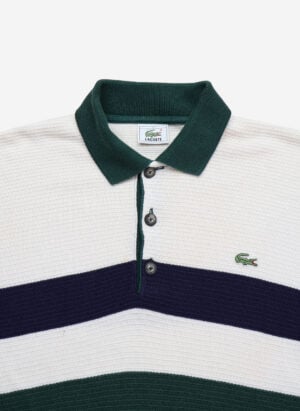 Vintage 90s Lacoste Strickpullover creme grün