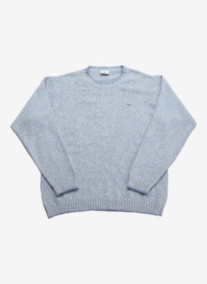 Vintage Lacoste Strickpullover hellblau meliert