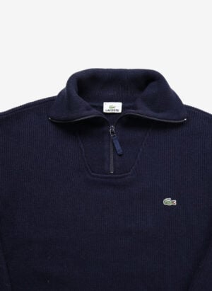 Vintage Lacoste Half-Zip Turtleneck Strickpullover navy