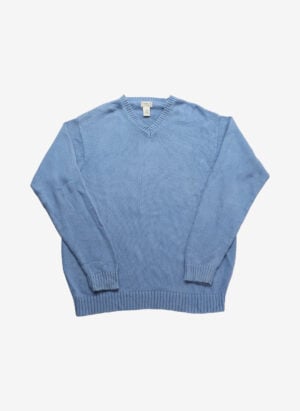 L.L.Bean V-Neck Strickpullover blau
