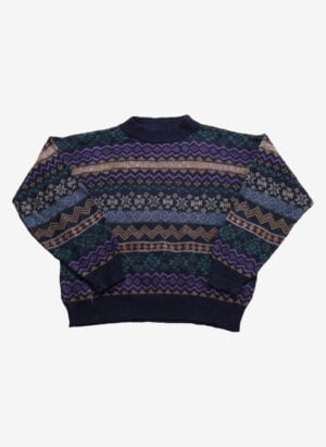 Vintage Norweger Strickpullover multicolor