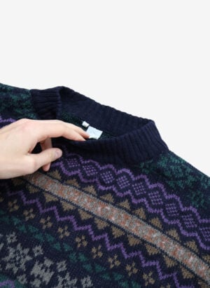 Vintage Norweger Strickpullover multicolor