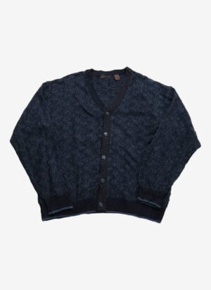 Vintage 90s Jantzen Cardigan schwarz blau gemustert