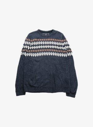 House Brand Norweger Strickpullover grau