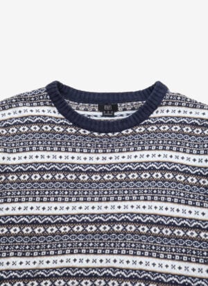 F&F Norweger Strickpullover blau