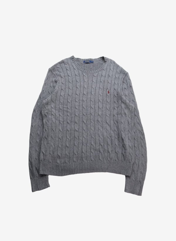 Polo Ralph Lauren Cable Strickpullover grau