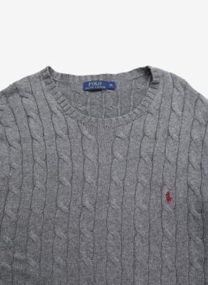Polo Ralph Lauren Cable Strickpullover grau