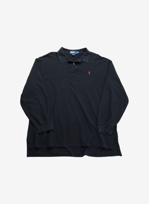 Vintage Polo Ralph Lauren Longsleeve Poloshirt schwarz
