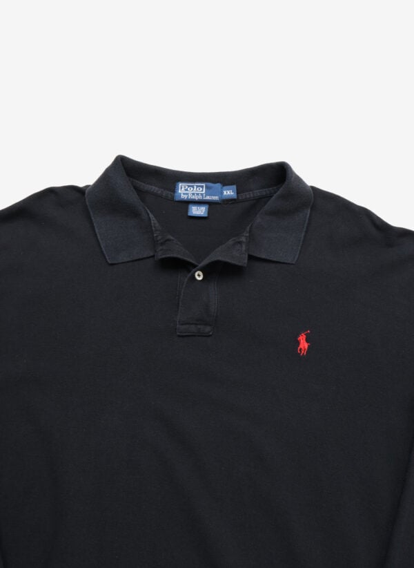 Vintage Polo Ralph Lauren Longsleeve Poloshirt schwarz