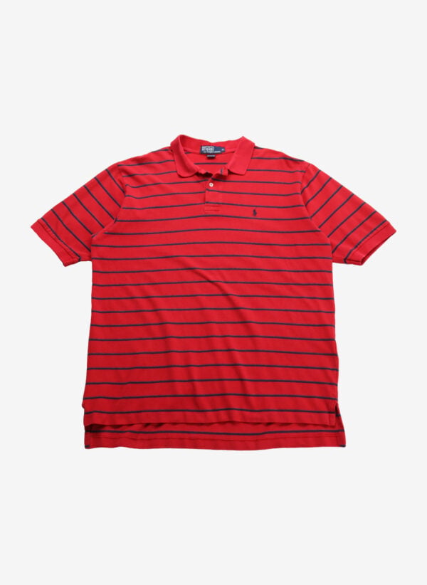Vintage 90s Polo Ralph Lauren Poloshirt rot gestreift