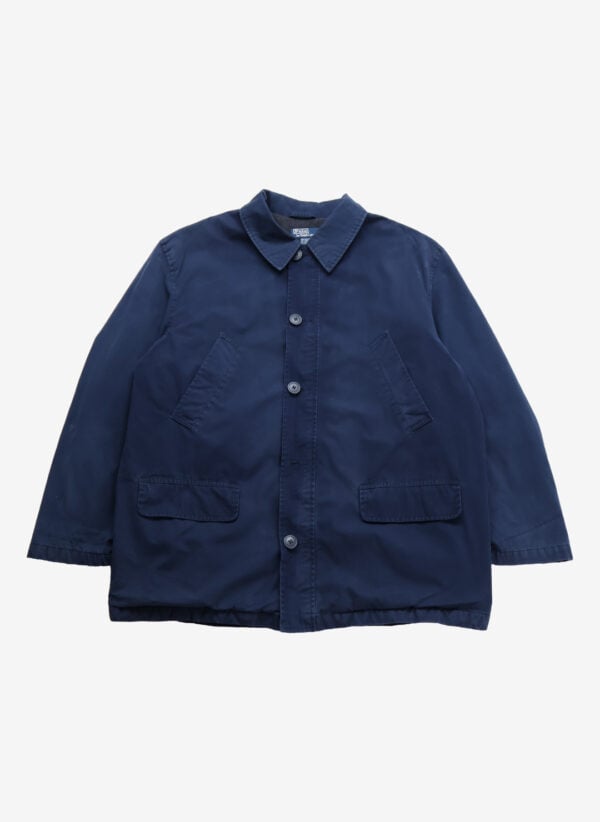 Vintage Polo Ralph Lauren Kurzmantel navy mit Fleece-Futter