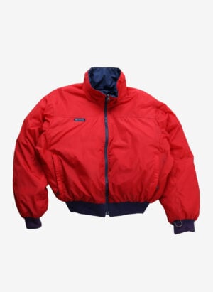 Vintage 90s Columbia Reversible Pufferjacke rot navy