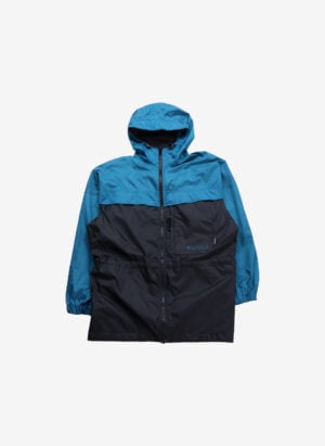Vintage Columbia Damen Windbreaker Jacke Packable petrol schwarz