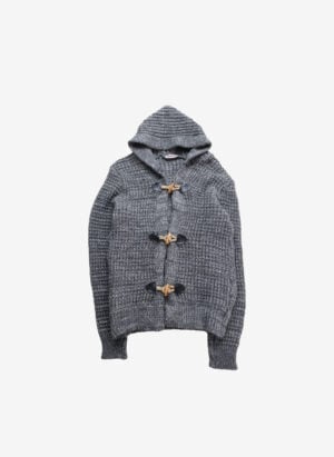 Guru GNinetyNine Strickjacke mit Kapuze grau meliert
