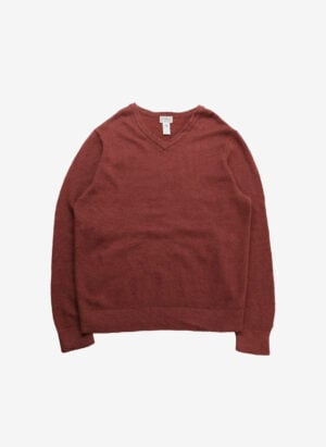 L.L.Bean Merino Wollpullover V-Neck rot
