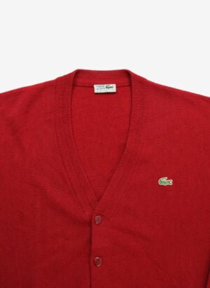 Vintage 90s Chemise Lacoste Cardigan rot