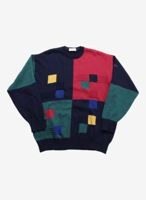 Vintage März München Strickpullover colorblock multicolor