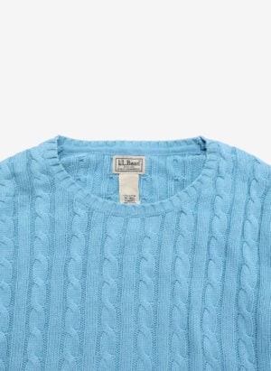 L.L.Bean Damen Cable Strickpullover türkis